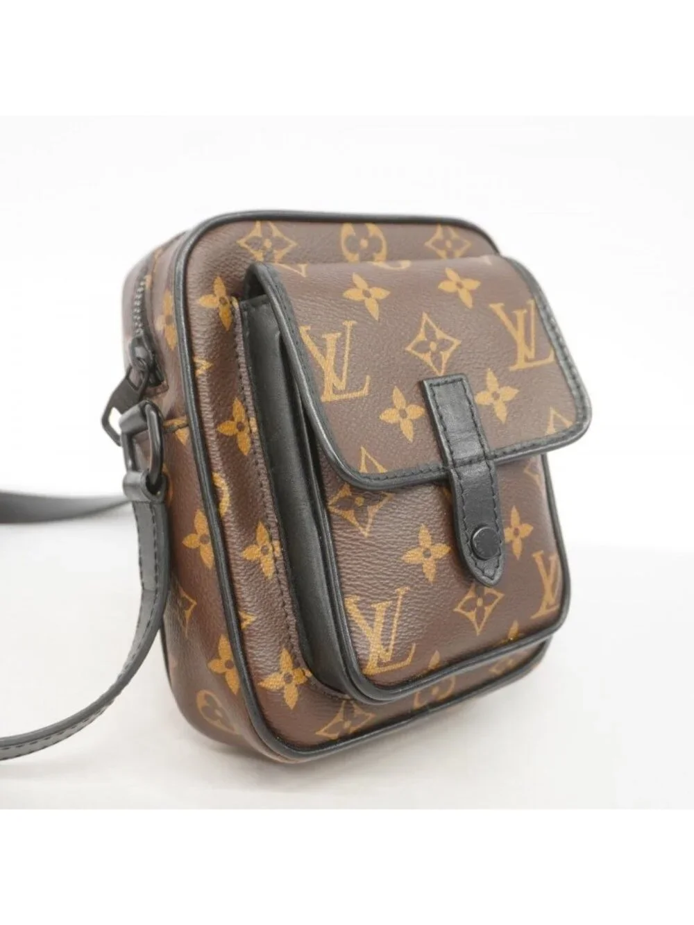 Louis Vuitton Shoulder Bag Monogram Macassar Christopher Wearable Wallet Brown